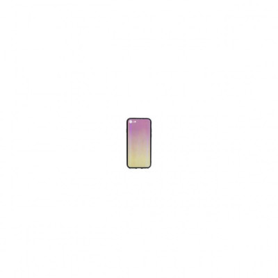 Husa Compatibila cu Apple Iphone 6S, Iphone 6 - Iberry Glass Roz/Galben foto