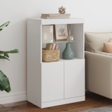 Servantă cu lumini LED, alb, 60,5x37x100 cm