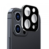 Folie de protectie Camera Spate Techsuit pentru Apple iPhone 16 Pro Max / 16 Pro, Sticla Securizata, Neagra