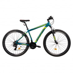 Bicicleta MTB Colinelli COL23, Marimea L, 29 inch, Verde, Schimbator Shimano ST-EF500, 21 Viteze, Ca foto