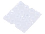 Lentilă LED pătrată transparentă 25&deg; PMMA 7,5mm