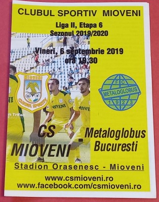 Program meci fotbal CS MIOVENI - &amp;quot;METALOGLOBUS&amp;quot; BUCURESTI (06.09.2019) foto