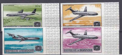 DB1 Burundi 1967 Aviatie Posta Aeriana 4 v MNH NDT foto