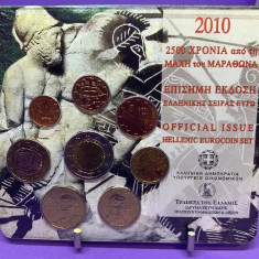 GRECIA 2010 -Set monetarie 1 cent -2 euro comemorativ “Bătălia de la Maraton” BU