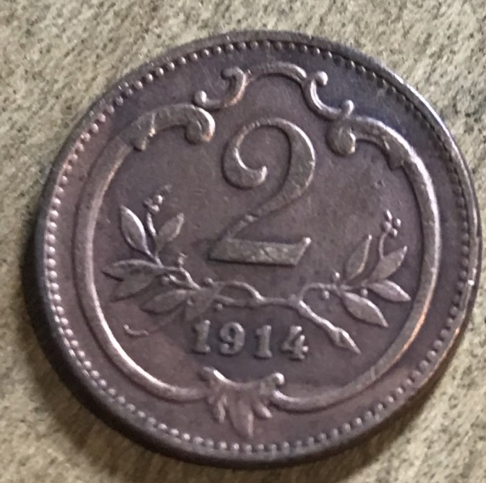 MNDSTR AUT22 Austro-Ungaria 2 hellar 1914
