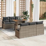 VidaXL Set de canapele pentru grădină 7 pcs Gri 100 x 55 x 73 cm