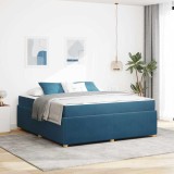 vidaXL Cadru de pat cu saltea cu saltea albastru 180 x 200 cm Catifea