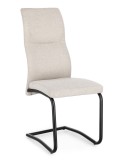 Cumpara ieftin Set 4 scaune otel negru textil bej Thelma 43.5x62x102 cm