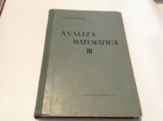 miron niculescu analiza matematica vol. iii 1960 foto