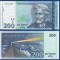 LITUANIA █ bancnota █ 200 Litu █ 1997 █ P-63 █ UNC █ necirculata