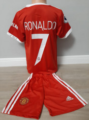Echipament fotbal pentru copii Manchester United Ronaldo marimea 104-116 foto