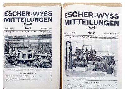 G757-I-Album Tehnic vechi- Germania 1935 ESCHER WYSS: Turbine HIDRAULICE-Turbocompresoare- Ventilatoare-Autovapoare-Pompe de stocare, utilitati Indus. foto