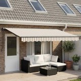 Cumpara ieftin Pergola Manuala 5 x 3,5 m Dungi gri deschis si albe