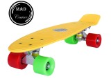 Cumpara ieftin Penny board Mad Cruiser Original galben, compact, cu roti PU