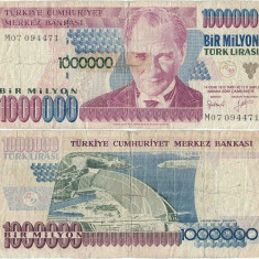 1995 , 1,000,000 turkish lira ( P-209a.2 ) - Turcia