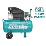 Total - Compresor Aer Fara Ulei - 24l - 8 Bar - 1100w