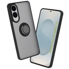 Husa Samsung Galaxy S25 Edge Techsuit Glinth cu inel suport stand magnetic, negru foto