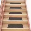 Covorase Scari Autoadezive vidaXL, 15 buc, 60x25 cm, Antracit, Dreptunghiulare, Antiderapante