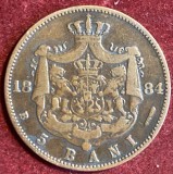 CAROL I, 5 BANI 1884(MONETARIA STATULUI)/ SE VINDE MONEDA DIN IMAGINI..