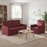 Cumpara ieftin Set de canapea 2 pcs Rosu Vin Tesatura