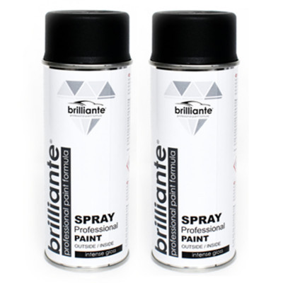 Pachet x 2 Vopsea Brilliante Spray Negru Grafit Mat RAL 9011 400 ml foto