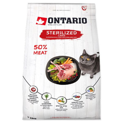 Ontario Cat Sterilised Lamb 2 kg foto