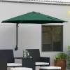 Parasol Gradina Verde 248x248x148 cm Poliester Otel vidaXL, Protectie UV si Apa, Inclinare Manuala