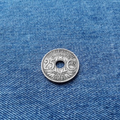 25 Centimes 1923 Franta foto