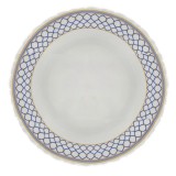 Set 6 Farfurii Adanci Selina Blue Opal Alb cu Model Albastru 23cm DNC63078