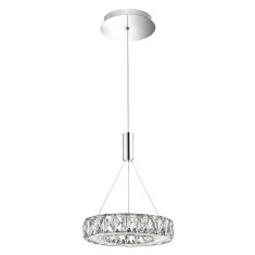 Lustra lux rotunda Lisana, abajur din sticla transparenta, &Oslash; 27 cm, 7402402 - Novaluce Transparent