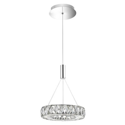 Lustra lux rotunda Lisana, abajur din sticla transparenta, &amp;Oslash; 27 cm, 7402402 - Novaluce Transparent foto