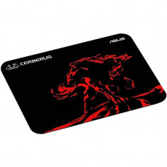 Mousepad Gaming ASUS Cerberus Mini Baza naturala din cauciuc anti-alunecare Cusatura anti-fray Rosu/Negru foto