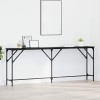 Masă console Stejar negru 200 x 29 x 75 cm Lemn compus și metal