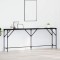 Masă console Stejar negru 200 x 29 x 75 cm Lemn compus și metal