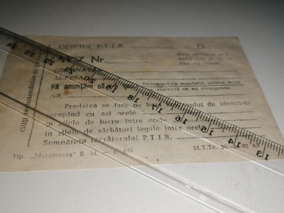 BILET VECHI - AVIZ POSTA foto