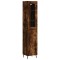 Dulap inalt, stejar fumuriu, 34,5x34x180 cm, lemn prelucrat