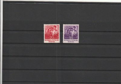 ROMANIA 1952 LP 328 ZIUA MINERULUI SERIE MNH NESTAMPILATA foto