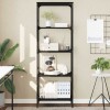 VidaXL Bibliotecă cu 5 niveluri, negru, 59x35x171 cm, lemn prelucrat 837622