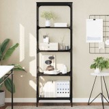 VidaXL Bibliotecă cu 5 niveluri, negru, 59x35x171 cm, lemn prelucrat 837622