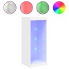Servanta cu lumini LED, alb, 41x37x100 cm, DKD Home Decor