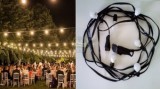 Ghirlanda luminoasa cu becuri led opace, lumina puternica, de exterior, 30 m lungime, 4w/bec led opac, 60 leduri, interconectabila