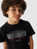 Cumpara ieftin Tricou cu imprimeu pentru băieți - negru, 4F Sportswear