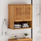 vidaXL Cabinet de baie montat pe perete cu depozitare Culoare Miel