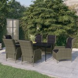 vidaXL Set mobilier de grădină, 7 piese, maro