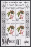 Sao Tome si Principe 1992 - Flori - Vizita Papală, Bloc, Cota 8 EURO, MNH