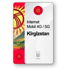 eSIM Internet K&icirc;rg&icirc;zstan, valabil 7 zile, trafic 1 GB, Standard