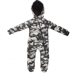 Salopeta impermeabila pentru copii Kidscare, cu protectie la vant si apa cu imprimeu Camuflaj - marime 86 for Your BabyKids