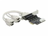 PCI Express la 4 x Serial RS-232 cu alimentare 5V/12V, Delock 89895