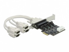 PCI Express la 4 x Serial RS-232 cu alimentare 5V/12V, Delock 89895