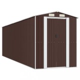 Cumpara ieftin Sopron de gradina, maro inchis, 192x689x223 cm, otel galvanizat